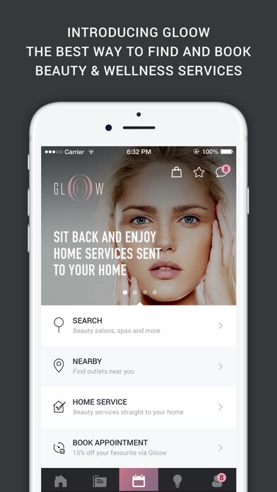 Emulate iPhone app GLOOW - Book Beauty Services using MyAndroid Emulate iPhone app GLOOW - Book Beauty Services using MyAndroid