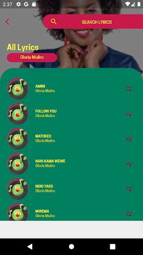 Run android online APK Gloria Muliro gospel lyrics from MyAndroid or emulate Gloria Muliro gospel lyrics using MyAndroid