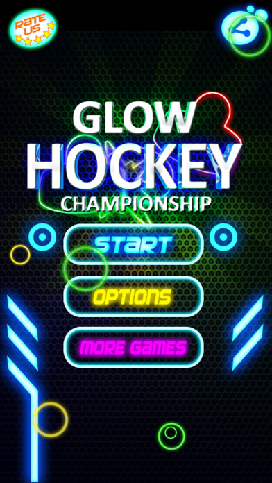 Emulate iPhone app Glow Hockey Xtreme Free using MyAndroid