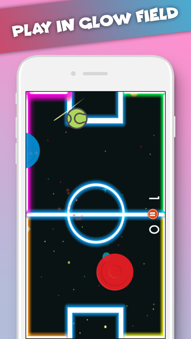 Emulate iPhone app Glow Hockey Xtreme Neon Field using MyAndroid