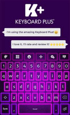 Emulate Android APK Glow Purple Keyboard