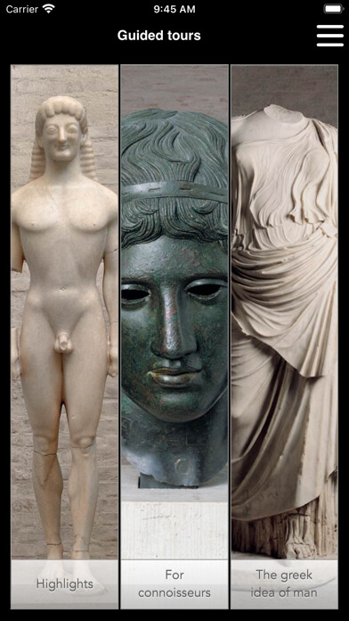 Emulate iPhone app Glyptothek Munich Mediaguide using MyAndroid