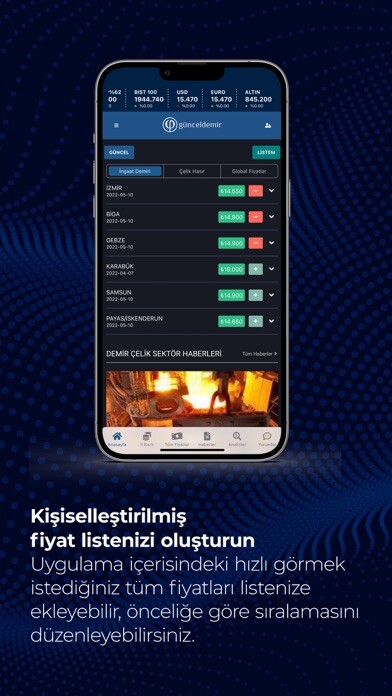 Emulate iPhone app Güncel Demir using MyAndroid