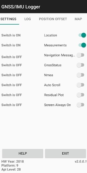Run android online APK GNSS/IMU Logger from MyAndroid or emulate GNSS/IMU Logger using MyAndroid