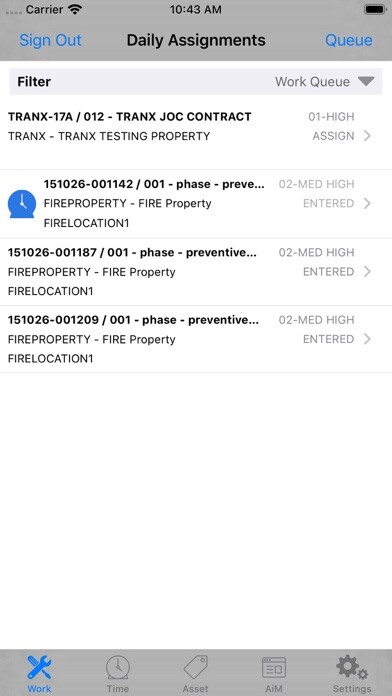 Emulate iPhone app Go 11.1 Work Management using MyAndroid