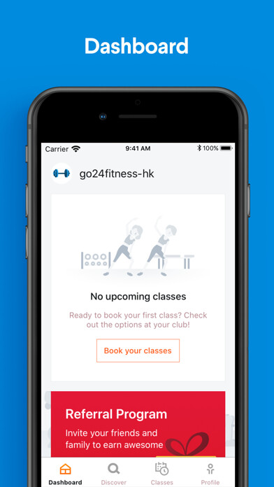 Emulate iPhone app Go24 Fitness Hong Kong using MyAndroid