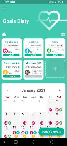 Run android online APK Goals Diary from MyAndroid or emulate Goals Diary using MyAndroid