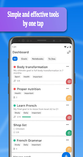 Run android online APK Goalsup - Goal tracker, Simple Notes, Checklist from MyAndroid or emulate Goalsup - Goal tracker, Simple Notes, Checklist using MyAndroid