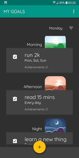 Run android online APK Goal tracker, Habit list, Day scheduler zincir.app from MyAndroid or emulate Goal tracker, Habit list, Day scheduler zincir.app using MyAndroid