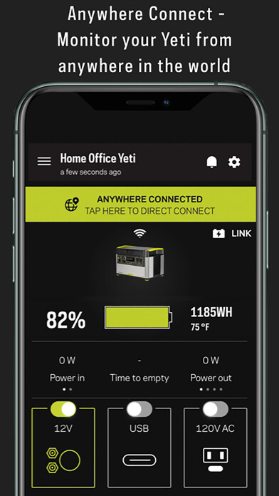 Emulate iPhone app Goal Zero Yeti using MyAndroid