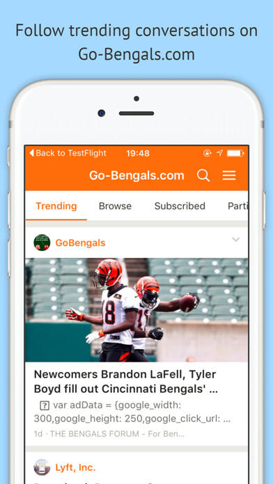 Emulate iPhone app Go-Bengals.com using MyAndroid Emulate iPhone app Go-Bengals.com using MyAndroid