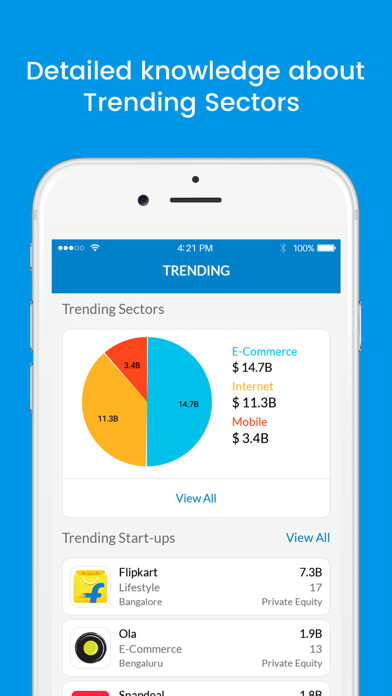 Emulate iPhone app Go Bloom - Discover Start-ups using MyAndroid