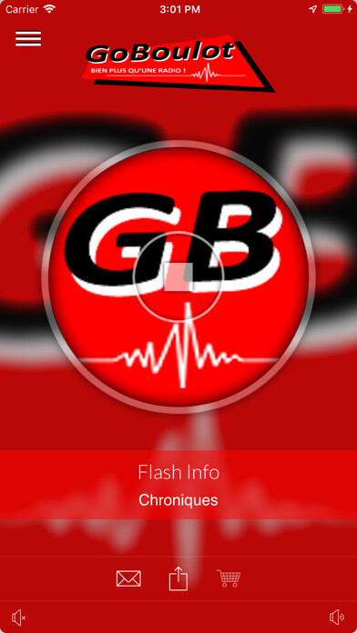 Emulate iPhone app Go boulot la radio using MyAndroid
