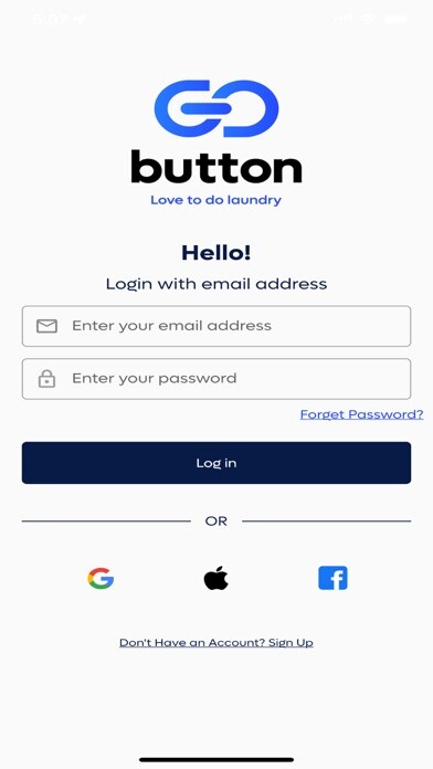 Emulate iPhone app GoButton Laundry using MyAndroid