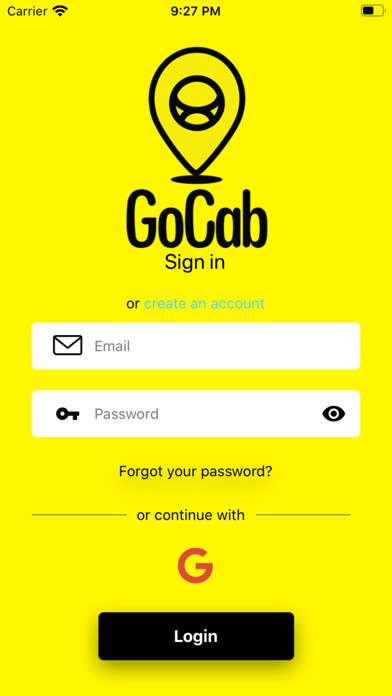 Emulate iPhone app GoCab Shipper using MyAndroid