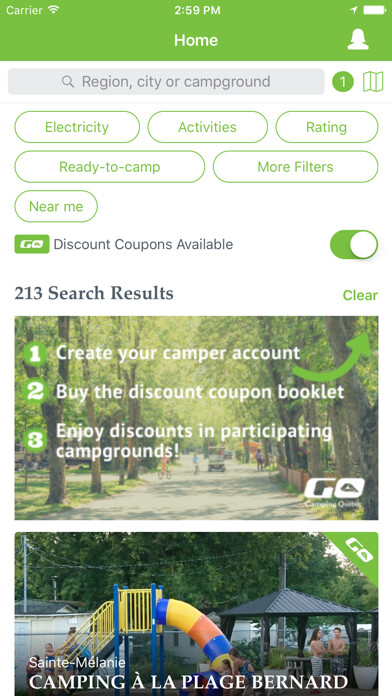 Emulate iPhone app GO Camping Québec using MyAndroid Emulate iPhone app GO Camping Québec using MyAndroid
