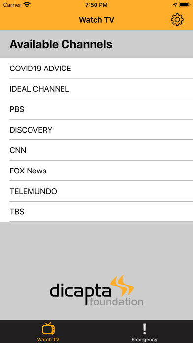 Emulate iPhone app GoCC4All (FEMA Test Channel) using MyAndroid