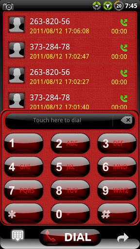 Emulate Android APK GOContacts theme Finesse