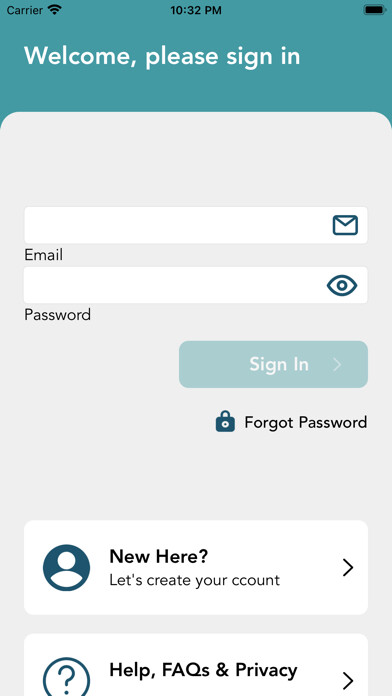Emulate iPhone app GoCrew Health: Patient using MyAndroid
