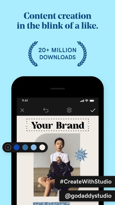 Emulate iPhone app GoDaddy Studio (Over): Design using MyAndroid Emulate iPhone app GoDaddy Studio (Over): Design using MyAndroid