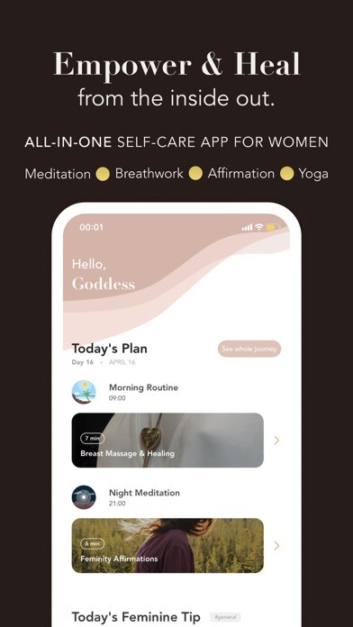 Emulate iPhone app Goddess: Spiritual Self Care using MyAndroid Emulate iPhone app Goddess: Spiritual Self Care using MyAndroid