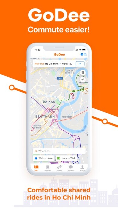 Emulate iPhone app GoDee - shuttle bus booking using MyAndroid