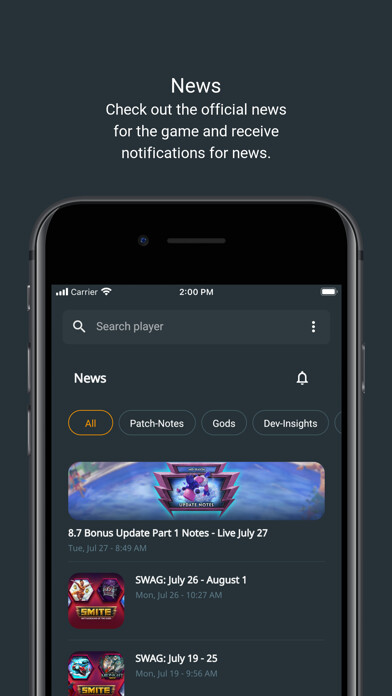 Emulate iPhone app God Log - Companion for Smite using MyAndroid Emulate iPhone app God Log - Companion for Smite using MyAndroid