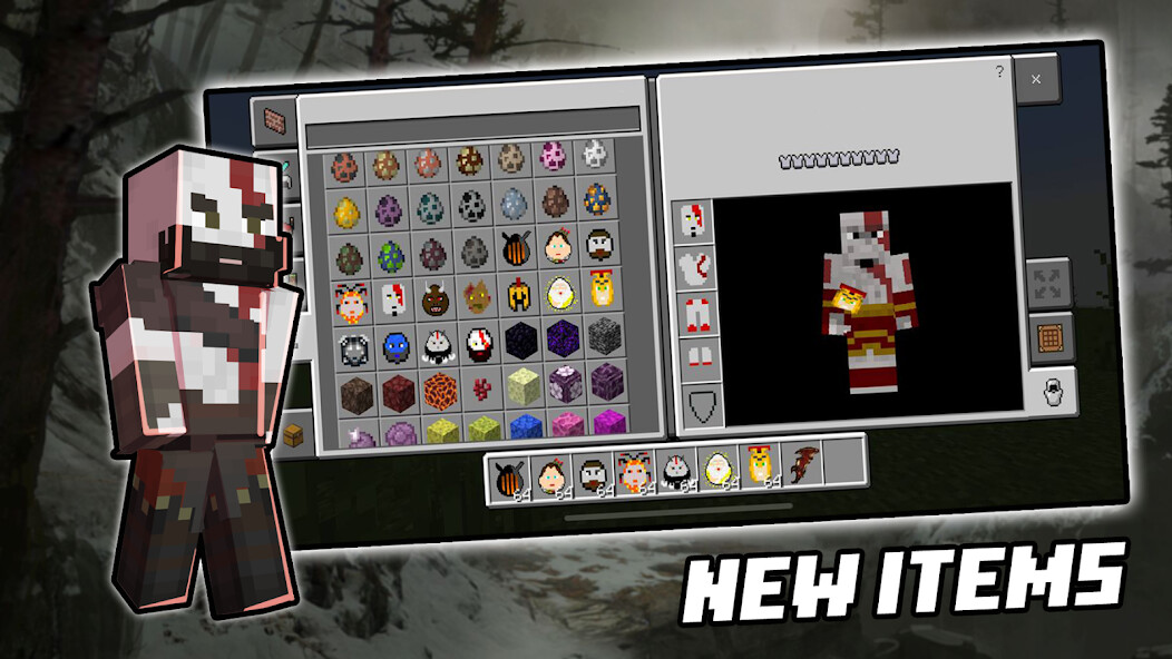 Run android online APK God Of War addon Minecraft PE from MyAndroid or emulate God Of War addon Minecraft PE using MyAndroid