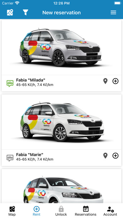 Emulate iPhone app GoDrive CZ using MyAndroid