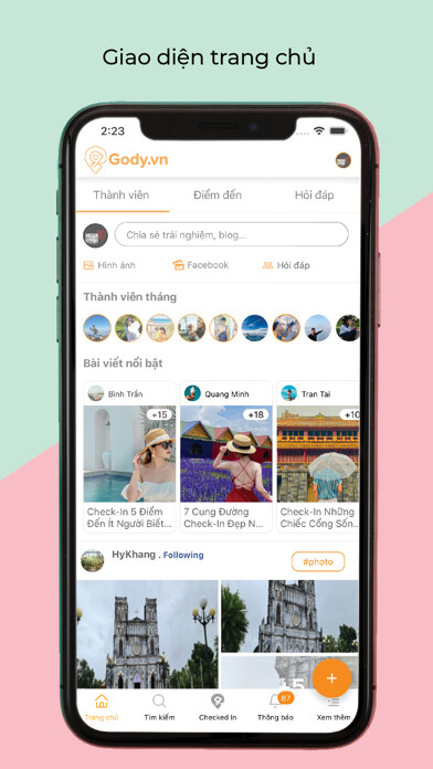 Emulate iPhone app GODY - Du lịch cho người Việt using MyAndroid