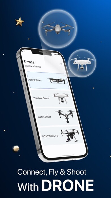 Emulate iPhone app Go Fly for DJI Drones using MyAndroid