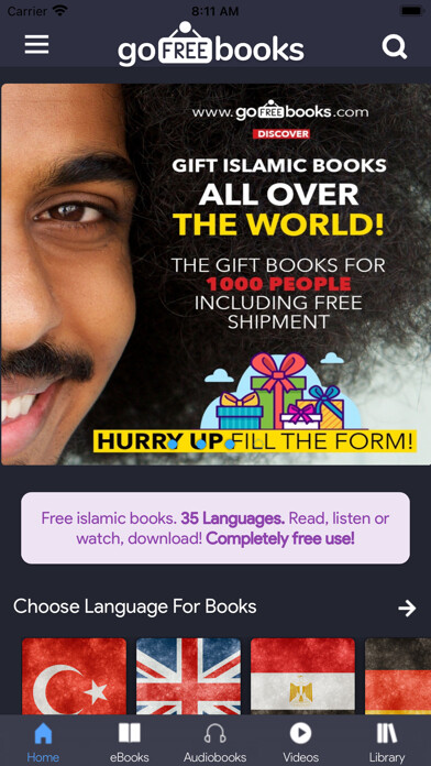 Emulate iPhone app Gofreebooks using MyAndroid