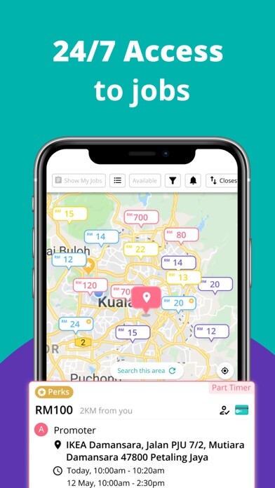Emulate iPhone app GoGetter - Find work now using MyAndroid