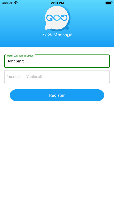 Emulate iPhone app GoGoMessage using MyAndroid