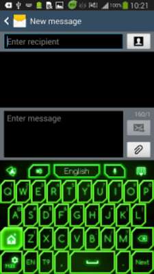 Emulate Android APK GO Keyboard Green Neon Theme