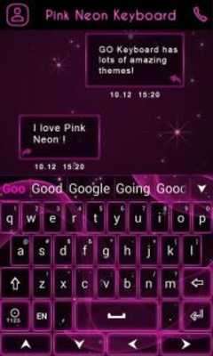 Emulate Android APK GO Keyboard Pink Neon Theme Emulate Android APK GO Keyboard Pink Neon Theme