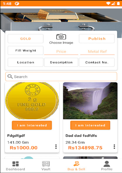 Run android online APK Gold App from MyAndroid or emulate Gold App using MyAndroid