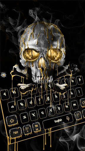 Emulate Android APK Gold Black Horrific Skull  keyboard