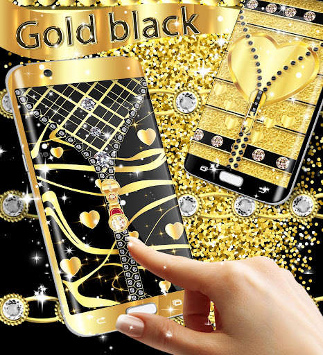 Emulate Android APK Gold black lock screen