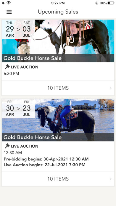 Emulate iPhone app Gold Buckle Horse Sale using MyAndroid Emulate iPhone app Gold Buckle Horse Sale using MyAndroid