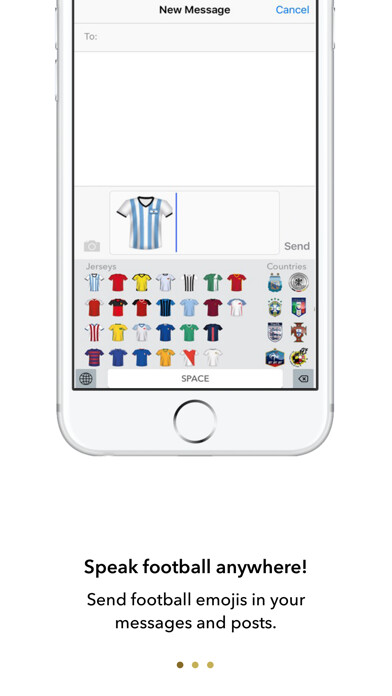 Emulate iPhone app GoldCleats - Soccer Emojis using MyAndroid