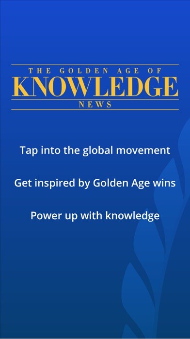 Emulate iPhone app Golden Age of Knowledge News using MyAndroid