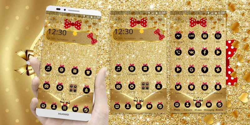 Emulate Android APK Golden Bowknot Glitter Luxury Theme Emulate Android APK Golden Bowknot Glitter Luxury Theme