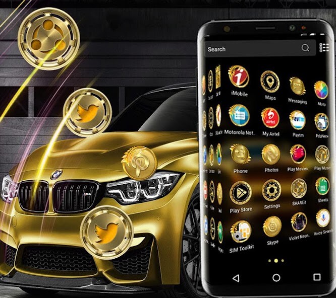 Emulate Android APK Golden Car Launcher Theme Emulate Android APK Golden Car Launcher Theme