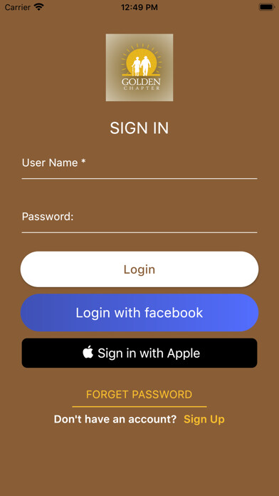 Emulate iPhone app Golden Chapter Foundation using MyAndroid