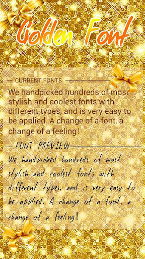 Run android online APK Golden Font for FlipFont,Cool Fonts Text Free from MyAndroid or emulate Golden Font for FlipFont,Cool Fonts Text Free using MyAndroid