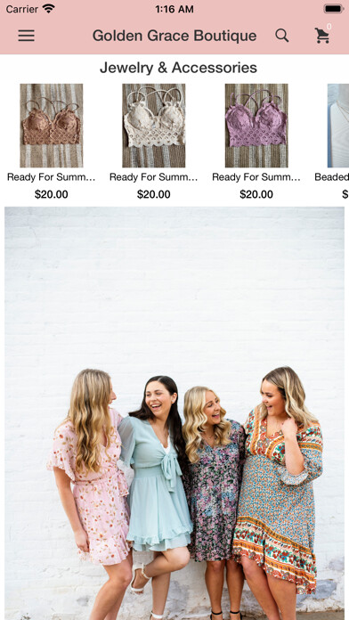 Emulate iPhone app Golden Grace Boutique using MyAndroid Emulate iPhone app Golden Grace Boutique using MyAndroid