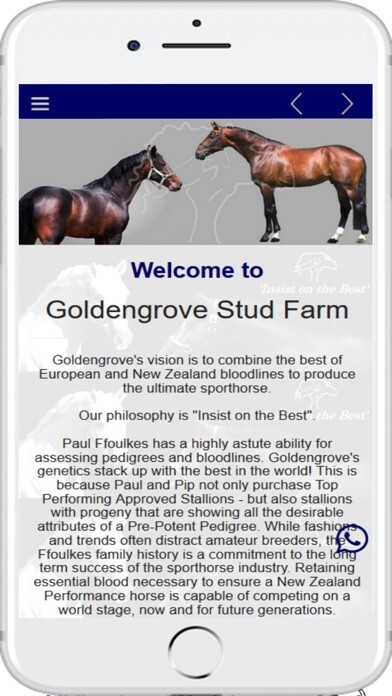 Emulate iPhone app Goldengrove Stud Farm using MyAndroid Emulate iPhone app Goldengrove Stud Farm using MyAndroid