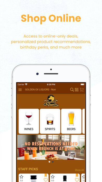 Emulate iPhone app GOLDEN OX LIQUORS using MyAndroid Emulate iPhone app GOLDEN OX LIQUORS using MyAndroid
