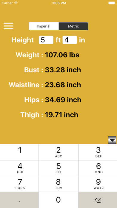 Emulate iPhone app Golden Ratio Body using MyAndroid Emulate iPhone app Golden Ratio Body using MyAndroid